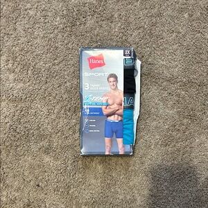 Hanes Sport X-Temp Boxer Briefs 3-Pack - Black, Blue, White